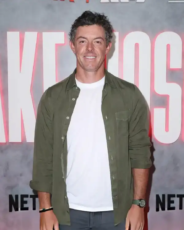 Buy Rory McIlroy Jake Paul vs Anthony Joshua Washed Cotton-Linen Blend Olive Green Button-Down Shirt