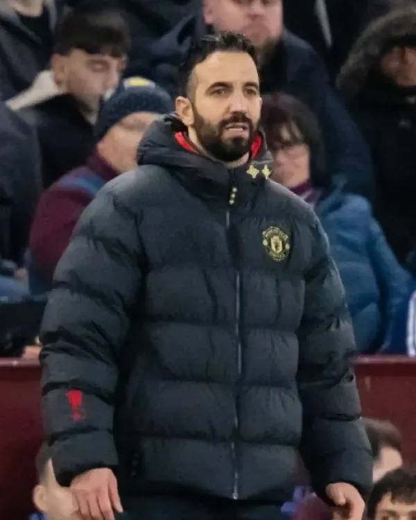 Buy Ruben Amorim Manchester United Premier League Oversized Hood Black Puffer Jacket