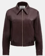 Buy Source Unknown Leather Jacket Burgundy For Men And Women Sale Style 2