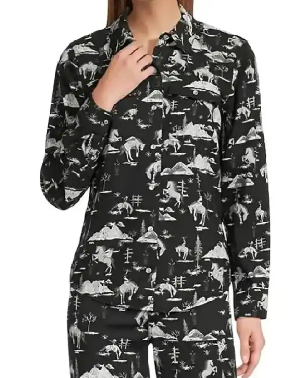 Buy Stand Out in Western Style with the Reba McEntire Cowboy Print Shirt