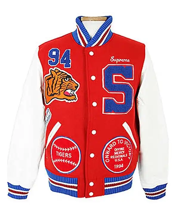 Buy Supreme Tiger Logo Red Varsity
