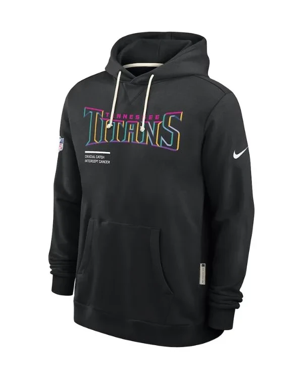 Buy Tennessee Titans Nike Black 2025 NFL Crucial Catch Sideline Standard Issue Dri-FIT Hoodie