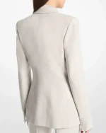 Buy The Voice S28 Reba McEntire 2025 Single-Breasted, Notched Lapel Sequin Cream Blazer