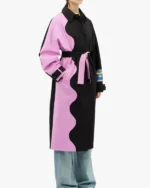 Buy Two-Tone Trench Pink And Black Coat For Women’s