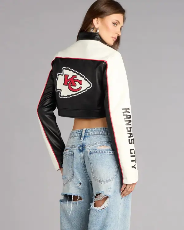 Buy Ultra Game NFL Kansas City Chiefs Black White Moto Jacket