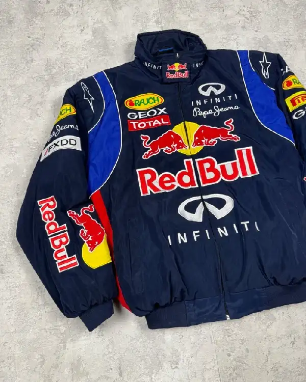 Buy Vintage Red Bull Infiniti F-1 Racing Bomber Jacket sale