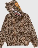 Buy Wild Leopard Pattern Milo Shark Full Zip Cheetah Bape Hoodie