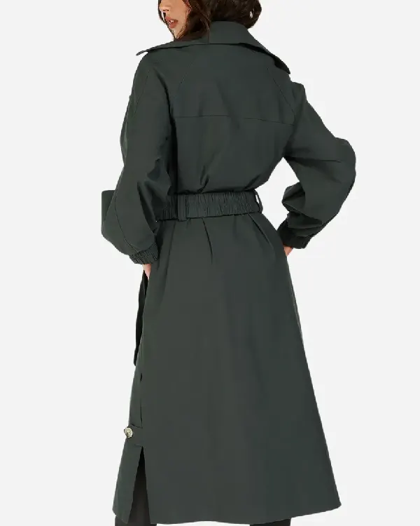 Buy Women’s Celine Double Breasted Long Dark Ash Trench Coat