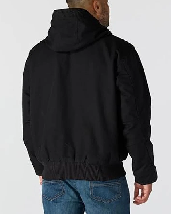 Carhartt Men's Loose Fit Washed Duck Insulated Active Jacket Black Back