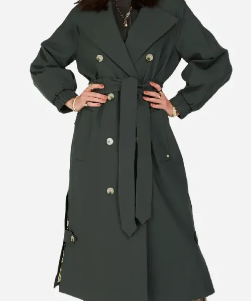 Celine Dark Ash Trench Coat