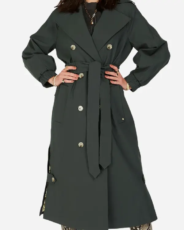 Celine Dark Ash Trench Coat