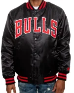 Chicago Bulls Black Satin Jacket