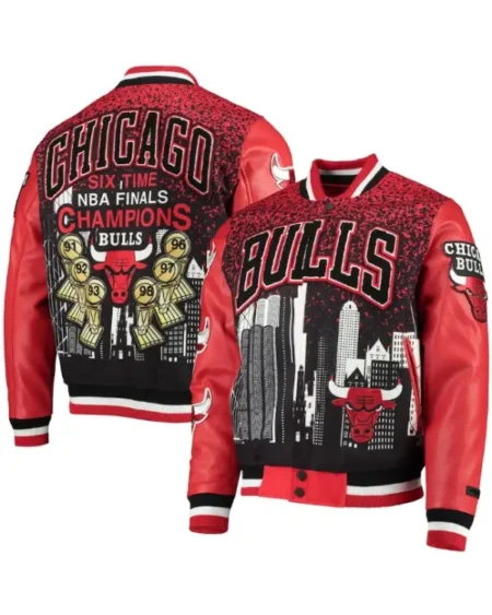 Chicago Bulls Red Championship Jacket