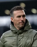 Christian Eichner Karlsruher SC Scuba Hood Olive Green Quilted Puffer Jacket