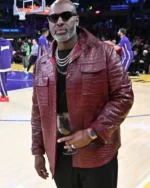 Corey Gamble Los Angeles Lakers Game Leather Jacket