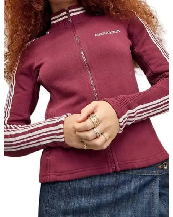 Daddy Issues Aimee Lou Red Striped Track Jacket sale