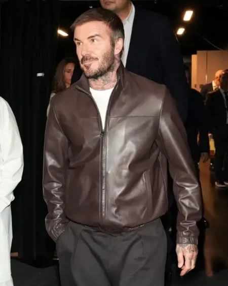 David Beckham NBA China Games Leather Jacket