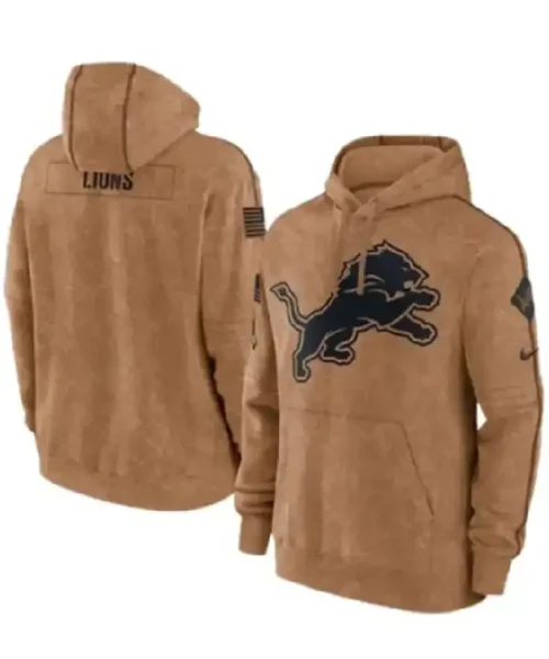 Detroit Lions Brown Pullover Hoodie