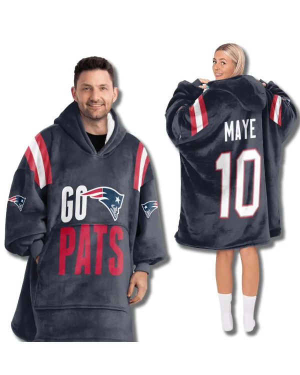 Drake Maye Hoodie Blanket