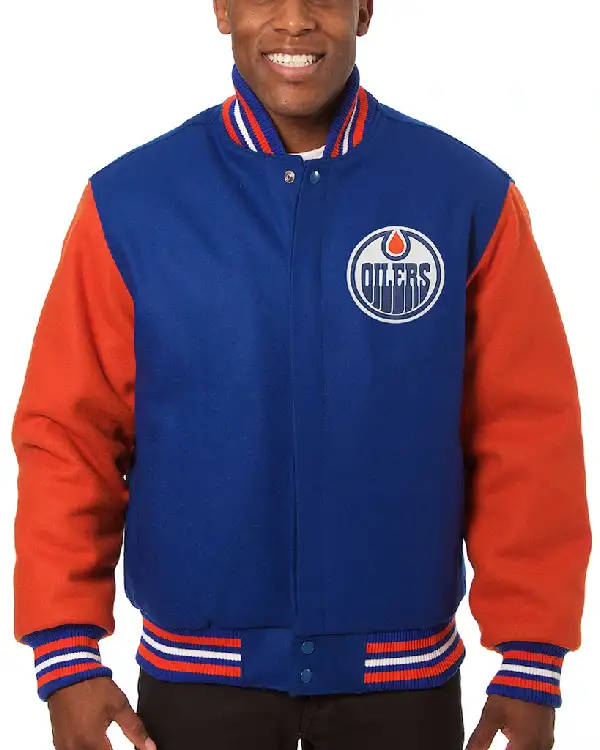 Edmonton Oilers Orange Two Tone Jacket
