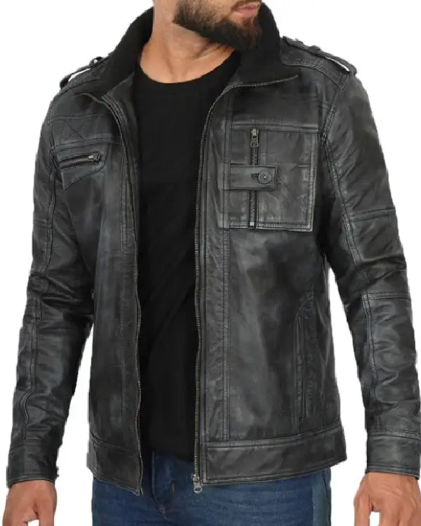 Elnor Star Trek Picard S02 Evan Evagora Black Leather Jacket Sale