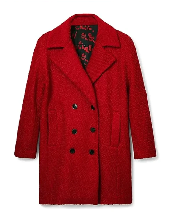 Elsbeth S03 Elsbeth Tascioni Oversized Notched Lapels, Double-Breasted Red
