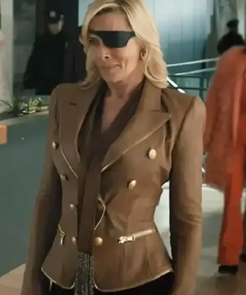 Elsbeth Tiff Giles Brown Leather Blazer