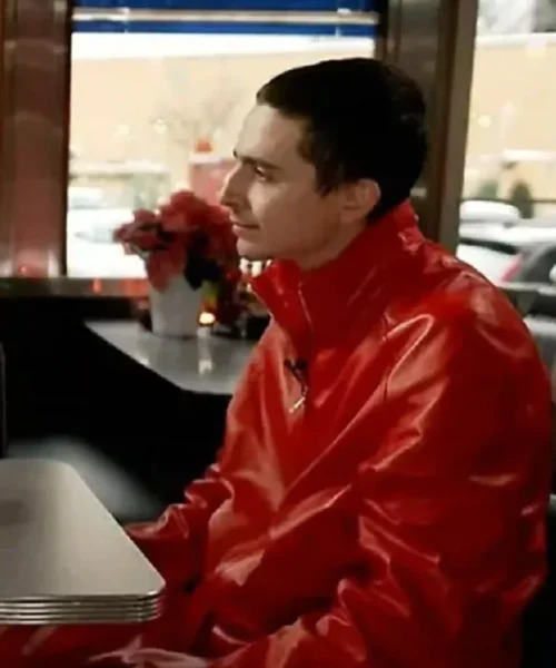 Good Morning America Timothée Chalamet Leather Zip Jacket