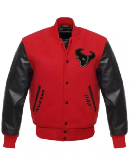 Houston Texans H-Town Red and Black Varsity Jacket