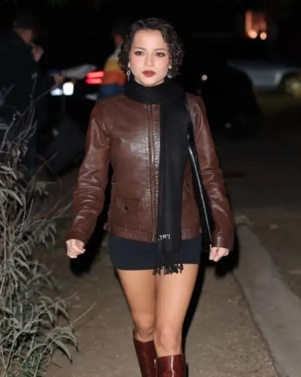 Isabela Merced Brown Leather Jacket