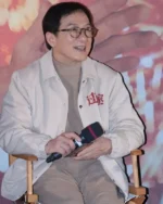 Jackie Chan Unexpected Family Premiere Pointed Collar, Silver Snap Buttons