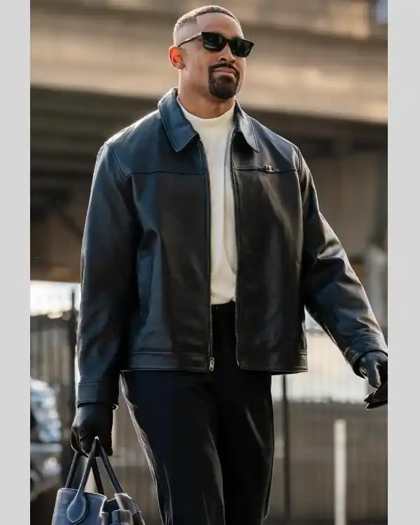 Jalen Hurts Black Leather Jacket