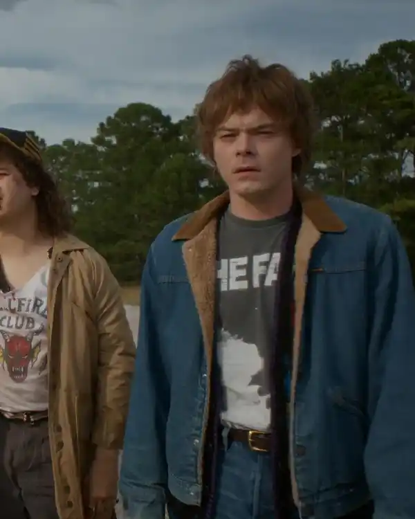 Jonathan Byers Stranger Things Season 05 Charlie Heaton Blue Jacket Sale