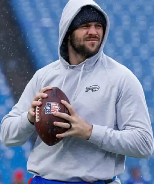 Josh Allen Buffalo Bills Grey Hoodie