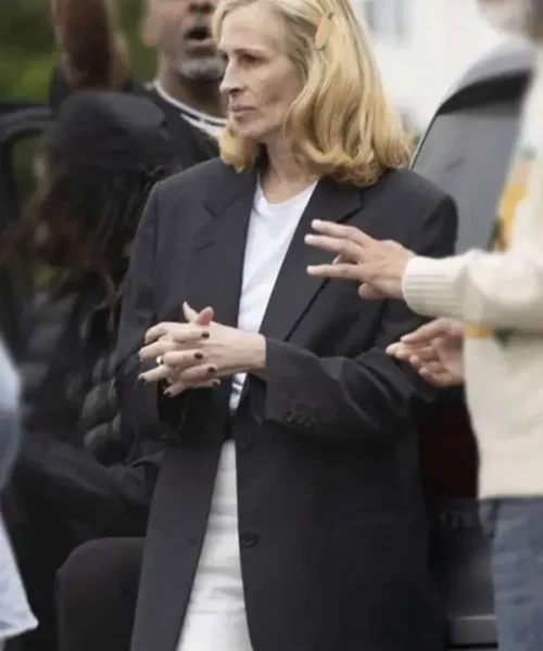 Julia Roberts After the Hunt Black Coat sale