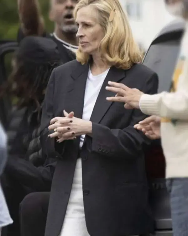Julia Roberts After the Hunt Black Coat sale