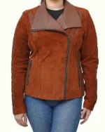 Justice League Gal Gadot Brown Leather Jacket