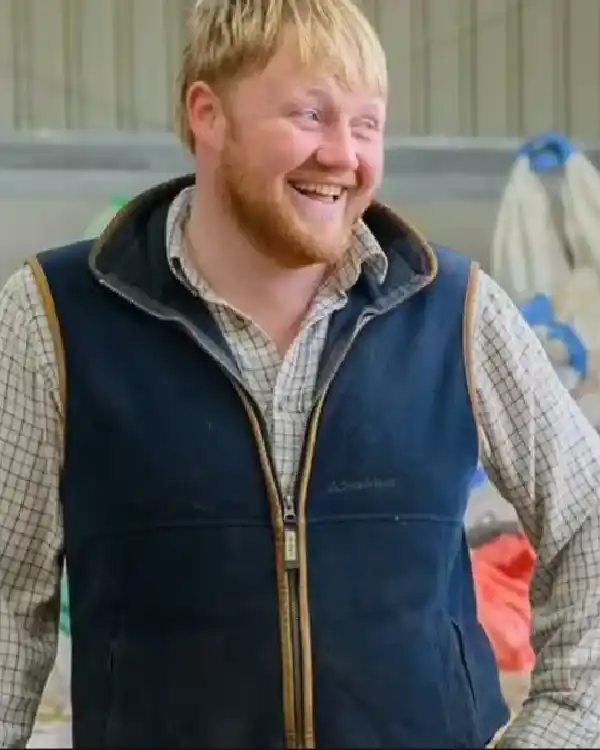 Kaleb Cooper TV Series Clarkson’s Farm 2025 Blue Velvet vest
