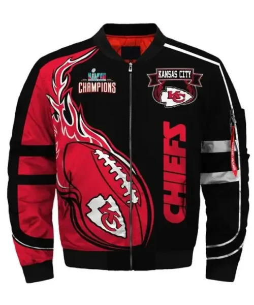 Kansas City Chiefs Black Bomber Jacket