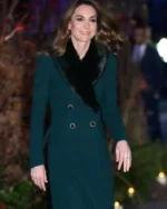 Kate Middleton Christmas Carol Service Ceremony Blue Coat