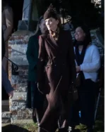 Kate Middleton Christmas Morning Service Plaid Coat