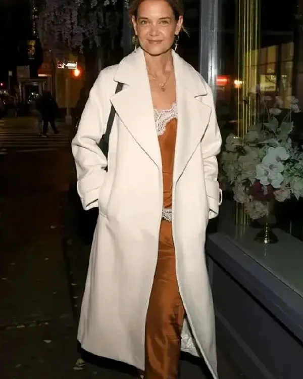 Katie Holmes TV Series 2025 NYC 2025 White Coat For Mens and Womens