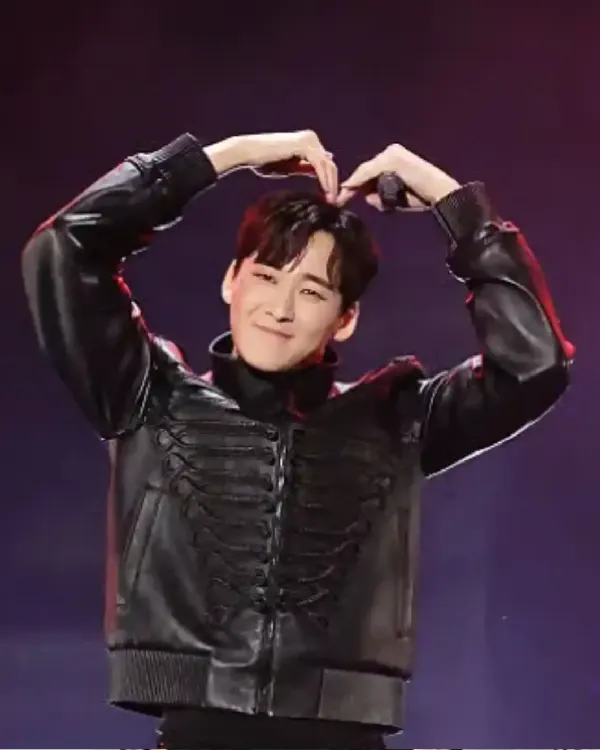 Kevin Woo IHeartRadio Z100’s Jingle Ball 2025 Leather Jacket