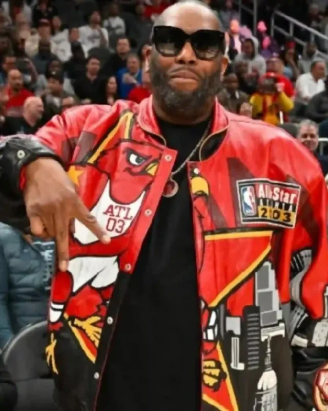 Killer Mike Atlanta Hawks Red Leather Jacket