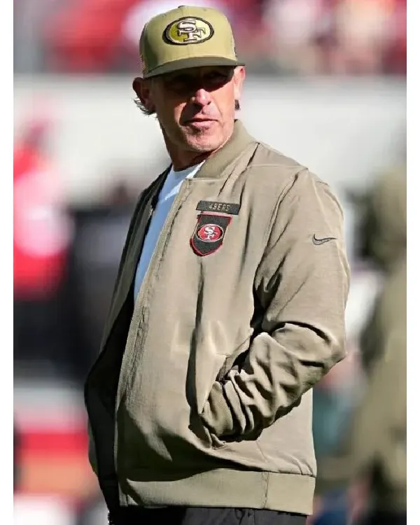 Kyle Shanahan 49ers Salute to Service Bomber Jacket