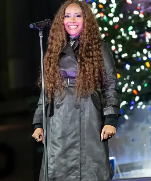 Lalah Hathaway Tree Lighting Celebration Coat