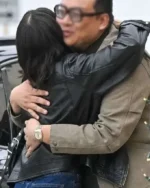 Lucy Hale Celebrity Look 2025 Lucy Hale Style Black Leather Jacket