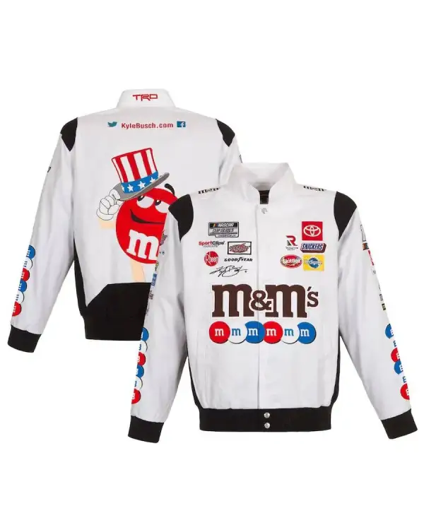 M&M Nascar White Jacket