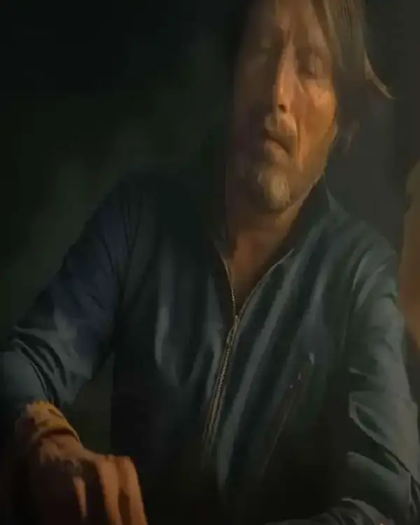 Mads Mikkelsen Dust Bunny Blue Jacket