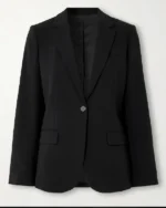 Man Vs Baby S01 Single-Breasted, Notched Lapels Black Tailored